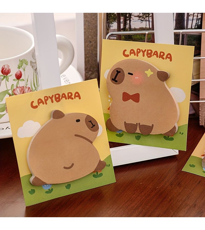 Dazed Water Dolphin 30 Count Capybara Odd Shaped Sticky Notes Self Adhesive Notepad for Study Office - Image 5