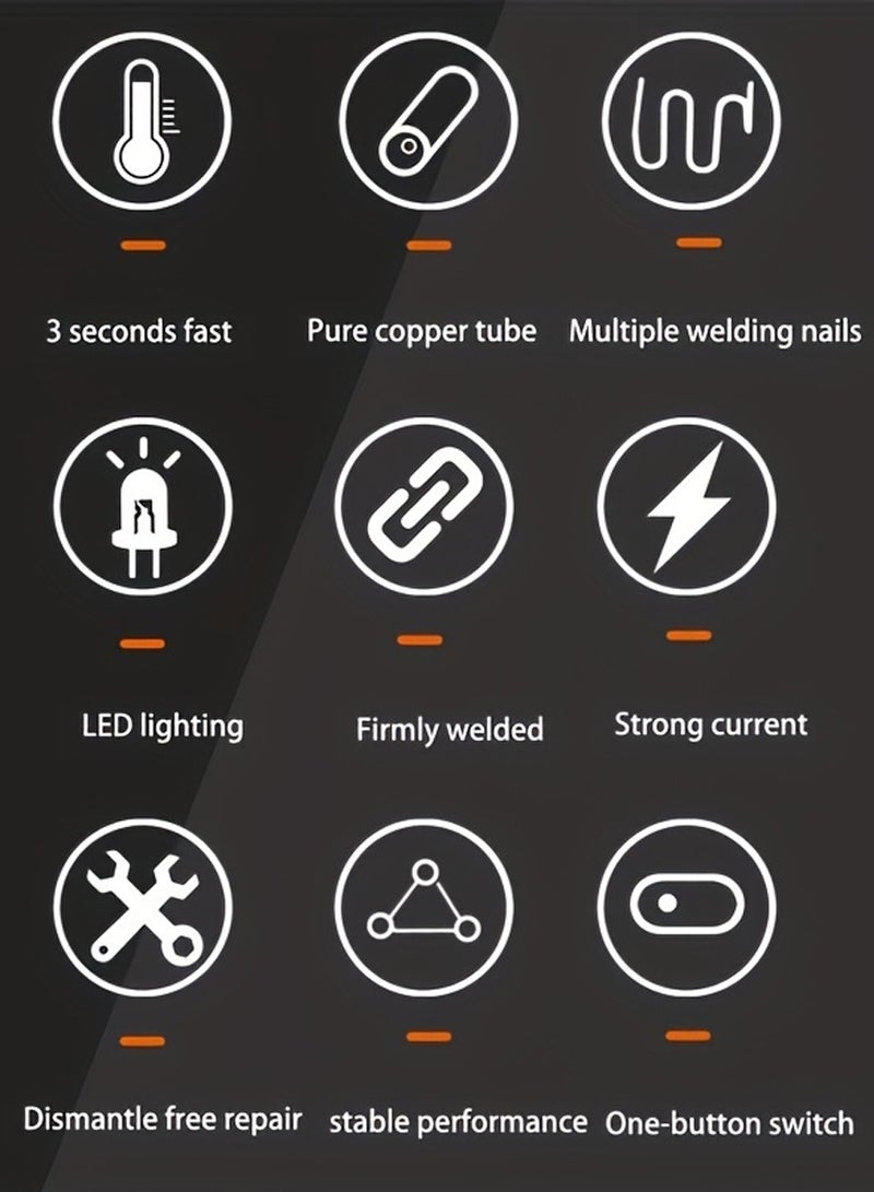 روكسون مسدس لحام بلاستيكي 100 واط آلة لحام دباسة ساخنة طقم إصلاح مصد السيارة 220 فولت 50/60 هرتز ROXON PWG5070 - Image 4