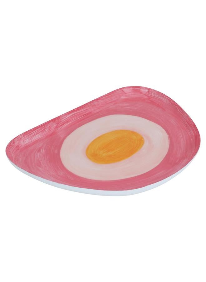 السيف  طبق تقديم الحلوى من البورسلين 35.5 × 25.5 × 1 سم باللون الوردي - Image 2