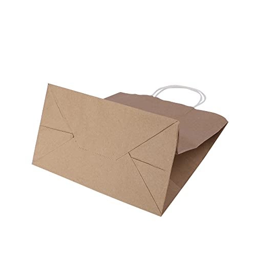 e kysa basics Brown Kraft Paper Carry/Gift/Cloth/Grocery Recycled Eco Friendly Bags with handles | Pack of 15 Bags - Image 5