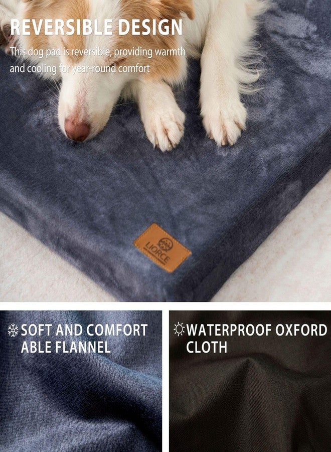 LIORCE Dog Bed Medium Size Dogs - 30-inch Dog Crate Pad with Removable Washable Cover and Waterproof Lining - Memory Foam Kennel Mat - Reversible Pet Bed (Cool & Warm), Dark Grey - Image 4