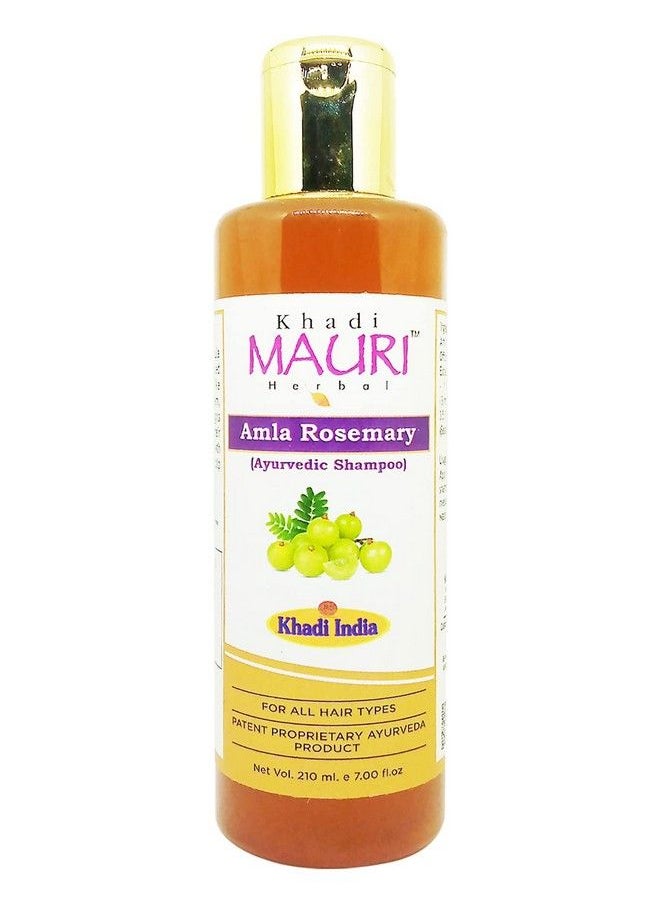 Khadi MAURI Amla & Rosemary Shampoo (Sles/Paraben Free) Pack Of 1 (210 Ml) Brown (Kmamlrsmryshx1)  - Image 1