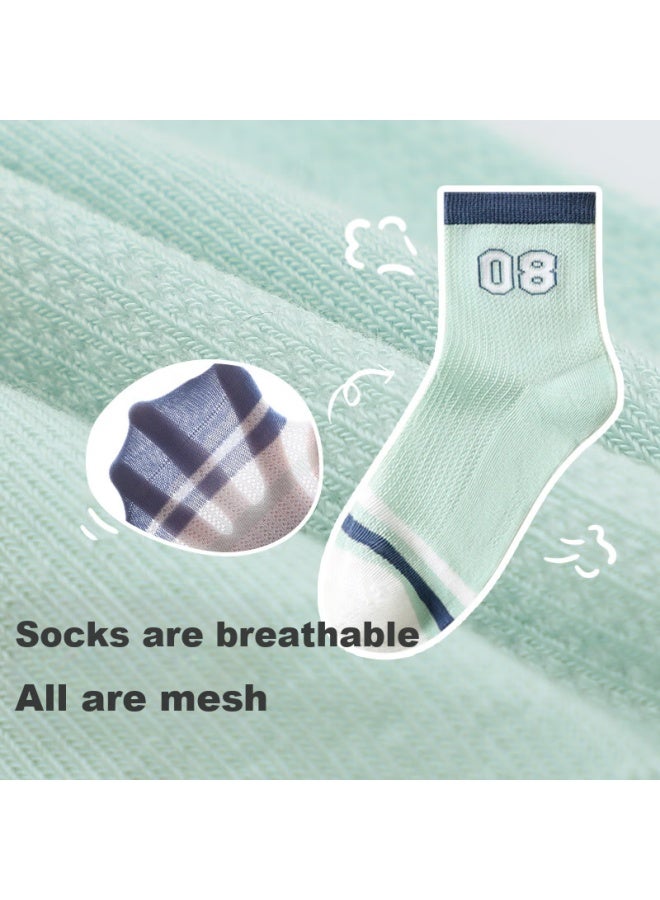 Long time companion Longevity Companion Children's Socks Boys Thin Mesh Breathable Sports Socks For Big Kids Boneless Antibacterial Mid-calf Socks - Image 2