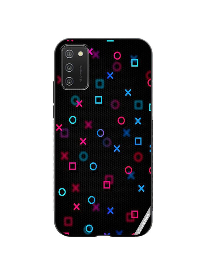 VR CREATIVE Protective Case Cover For Samsung Galaxy A03s Playstation Abstract Design Multicolour - Image 1