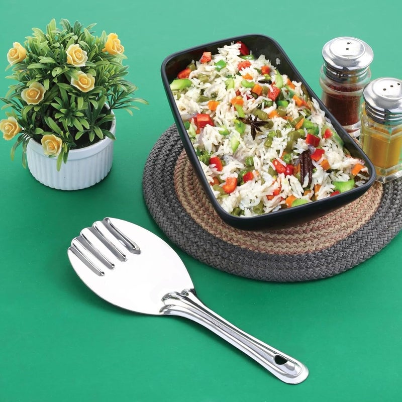 Expresso Stainless Steel Rice Panja Paddle Scooper Spatula Server Kitchen Utensils Pack of 1 - Image 3