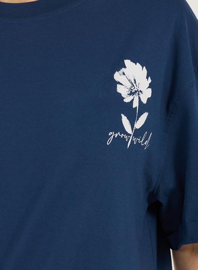 Styli Graphic Print Rolled Up Short Sleeve T-Shirt - Image 4