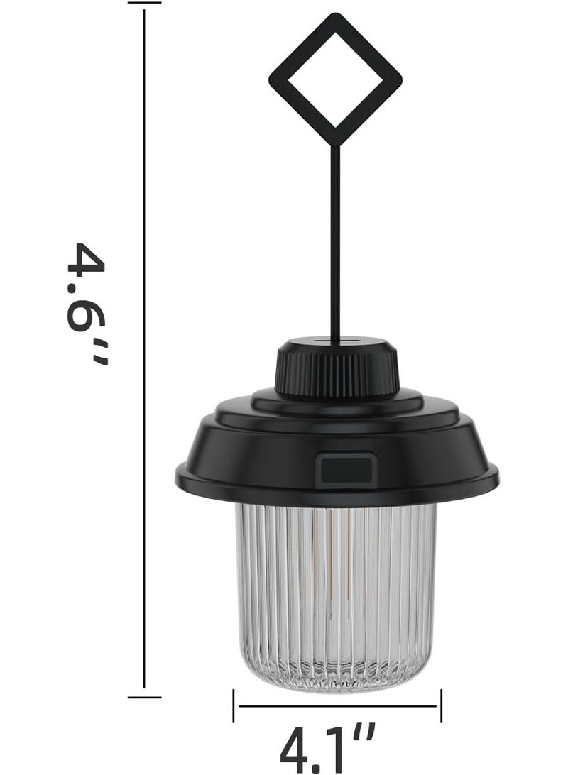 Camping Lantern Portable Outdoor Type-C Rechargeable Lamp 3 Light Modes IPX4 Waterproof Hanging Tent Light Camping Lamp for Emergency Power Outage Hiking Backpacking Gear - Image 5