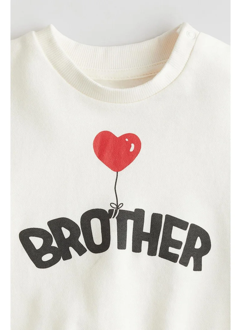 اتش اند ام Print-motif sweatshirt