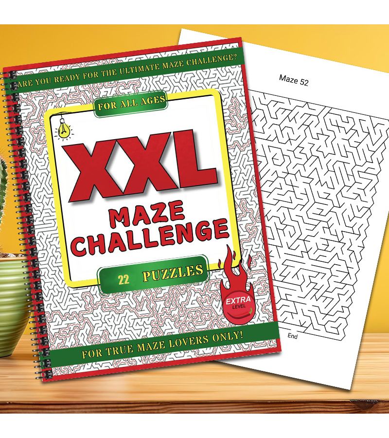 Adult Mixed Mazes Large Print Easy to Challenging Over 22 Puzzles Color A - Image 1