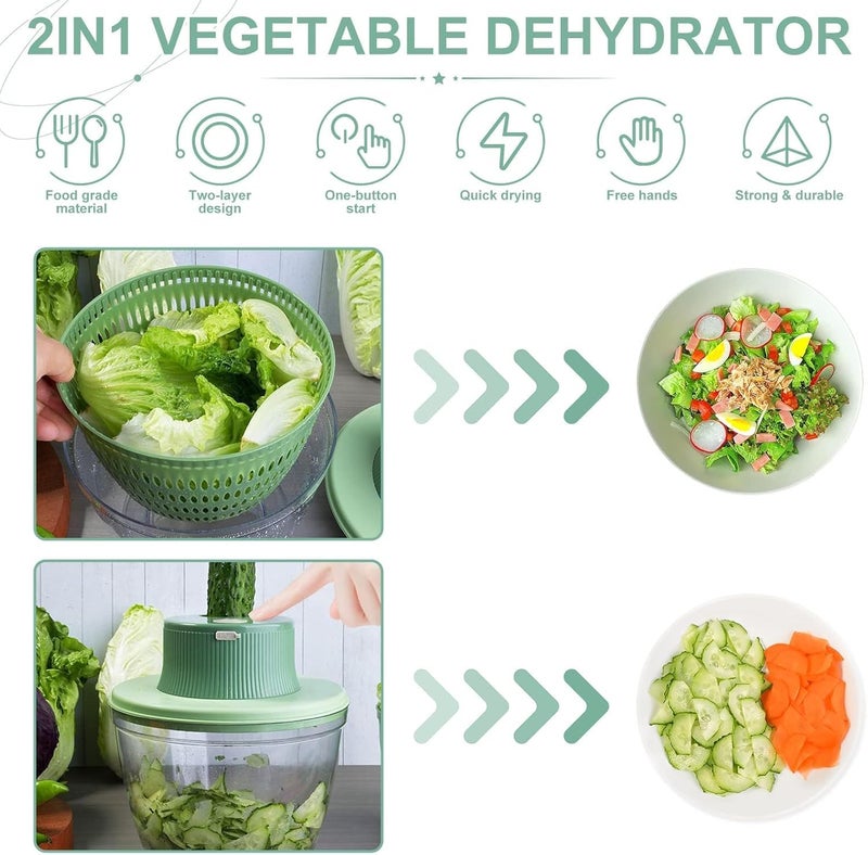 Brikipth Brikipth Vegetable Slicer Salad Cutter Cucumber Slicer Multi Chopper Potato Cutter Onion Cutter Vegetable Chopper Cutter Dicer Electric Garlic Chopper Food Chopper for Ginger Chili - Image 5
