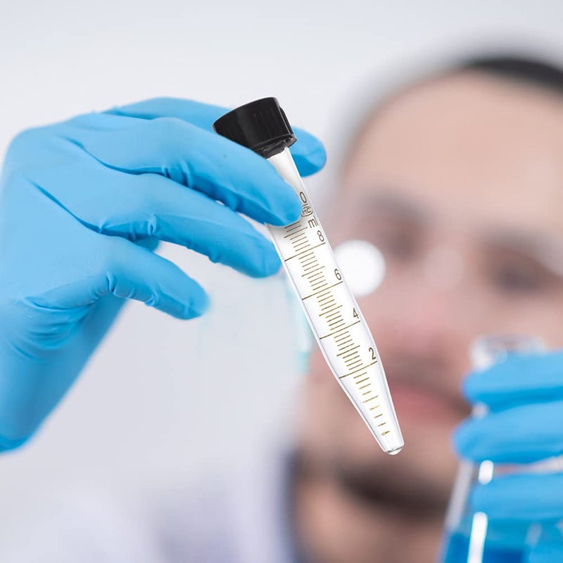 klarako Glass Test Tubes 5pcs Glass Centrifuge Tubes Scientific Experiment Test Tubes with Screw Caps Glass Vial Tube Lab Instruments Equipment (As Shown) Test Tube - Image 3