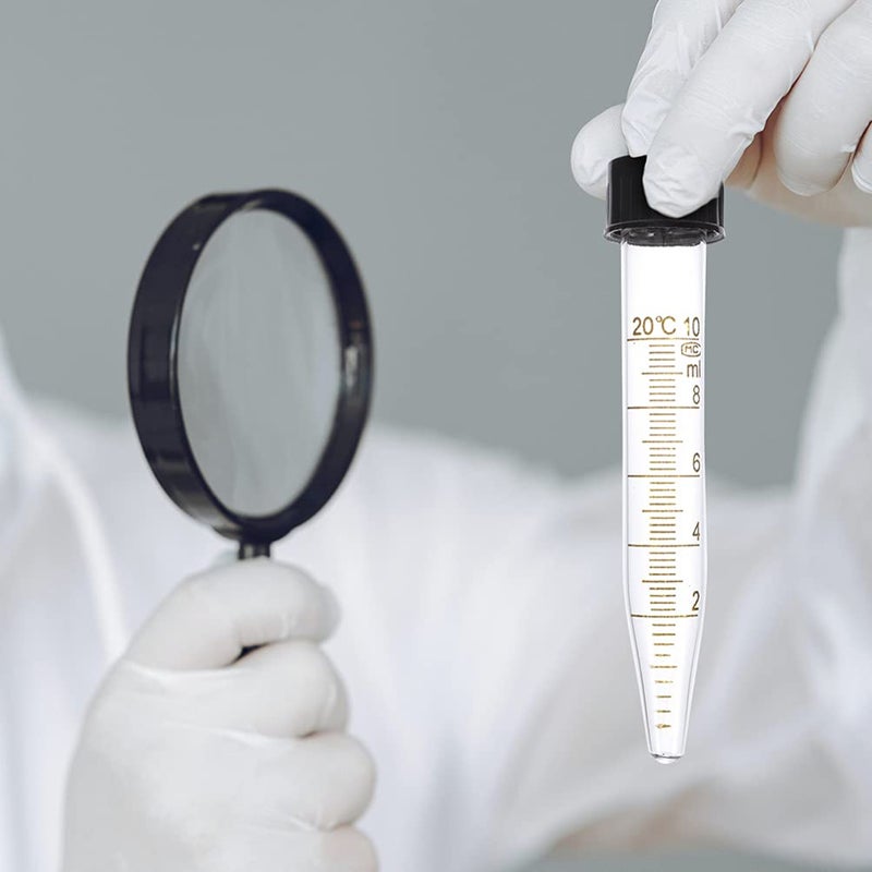 klarako Glass Test Tubes 5pcs Glass Centrifuge Tubes Scientific Experiment Test Tubes with Screw Caps Glass Vial Tube Lab Instruments Equipment (As Shown) Test Tube - Image 5