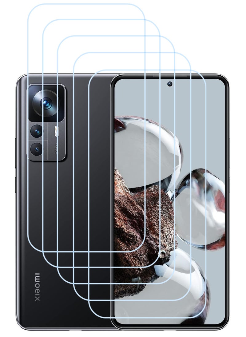 ACLIX 5 Pieces Antistatic ESD Dustproof Premium Quality High Definition Clear Tempered Glass Screen Protector Designed For Xiaomi 12T - Image 1