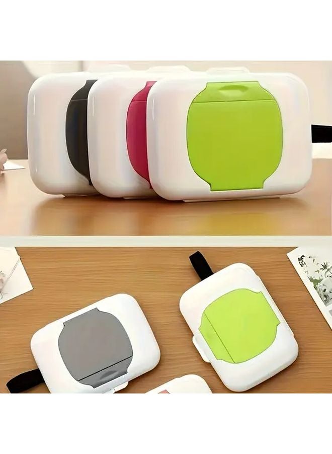 Grey Portable Wet Wipe Case Compact Durable Plastic Holder Box Hygienic Travel - Image 2