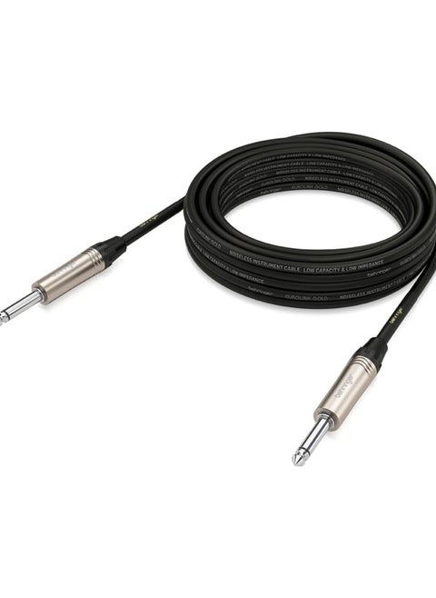 Behringer Instrument Cable 6 Mtr with 1/4" TS Connectors