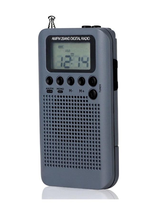 HRD-104 Portable External Speaker Mini, Two Band Radio, Grey - Image 2