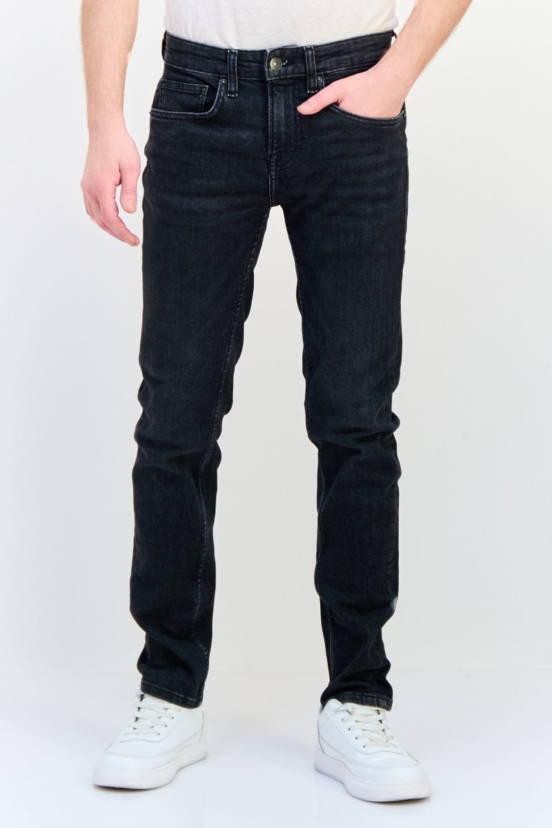 Celio جينز دنيم ضيق للرجال، قابل للتمدد، أسود - Image 1