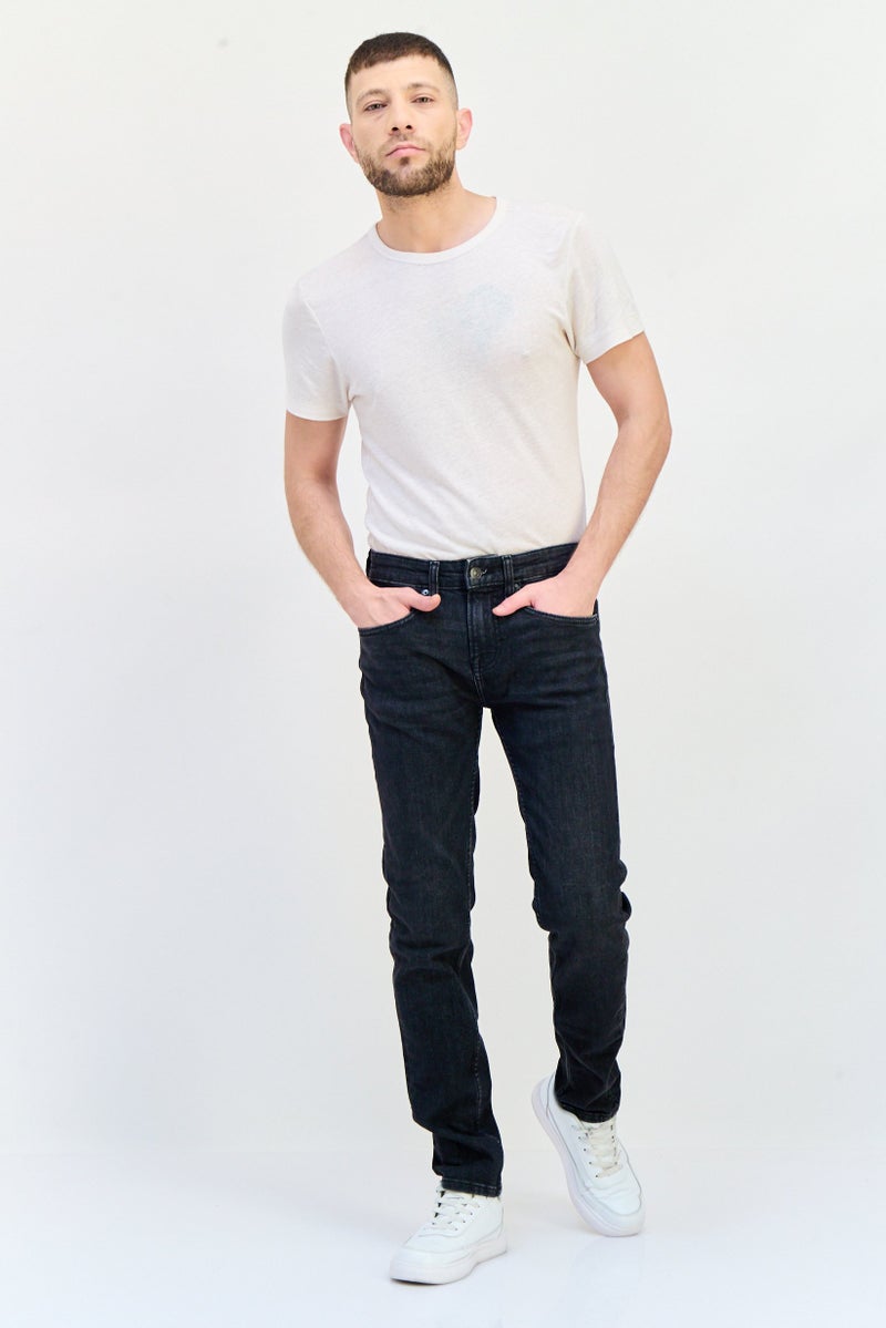 Celio جينز دنيم ضيق للرجال، قابل للتمدد، أسود - Image 4