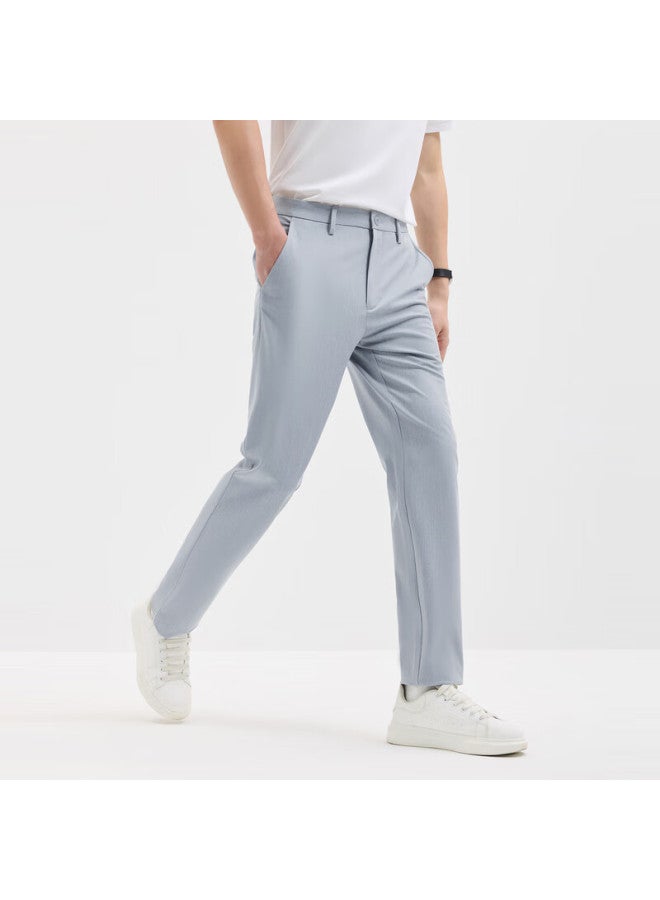 Septwolves Men's Casual Pants, Cool-feeling, Uv-resistant, Antibacterial, Back Pocket Embroidery, Sports Trousers, Men's Wear, Daily Commute Pants - Image 1