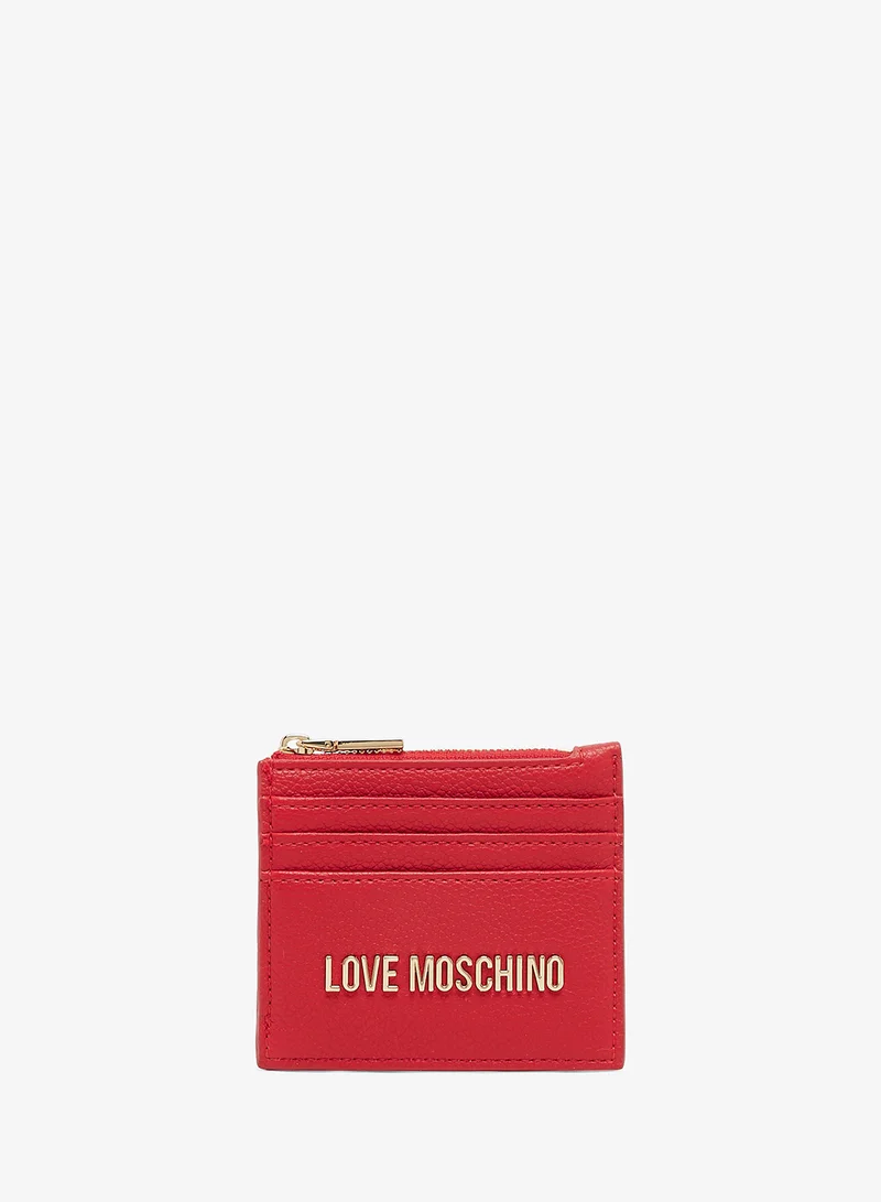 لوف موسكينو Zip through logo wallets