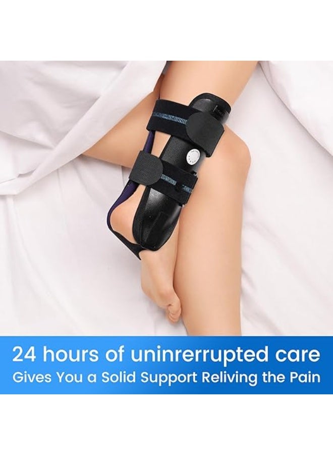 دعامة تثبيت الكاحل المتطورة بالفوم والجل الهوائي – جبيرة تثبيت خارجية قوية للتعافي من الإصابات – مشد قابل للتعديل لدعم الأربطة والمفاصل – للقدم اليمنى. - Image 3