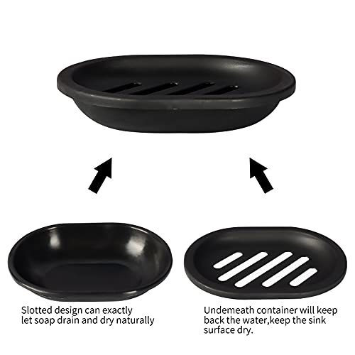 Topsky Soap Dish for Shower, 2pcs Soap Dishes Soap Savers for Bar Soap, Soap Bar Holder Shower with Drip Tray, Plastic Soap Holders with Drain for Kitchen Sink, Easy to Clean, Keeps The Soap Dry - Image 2