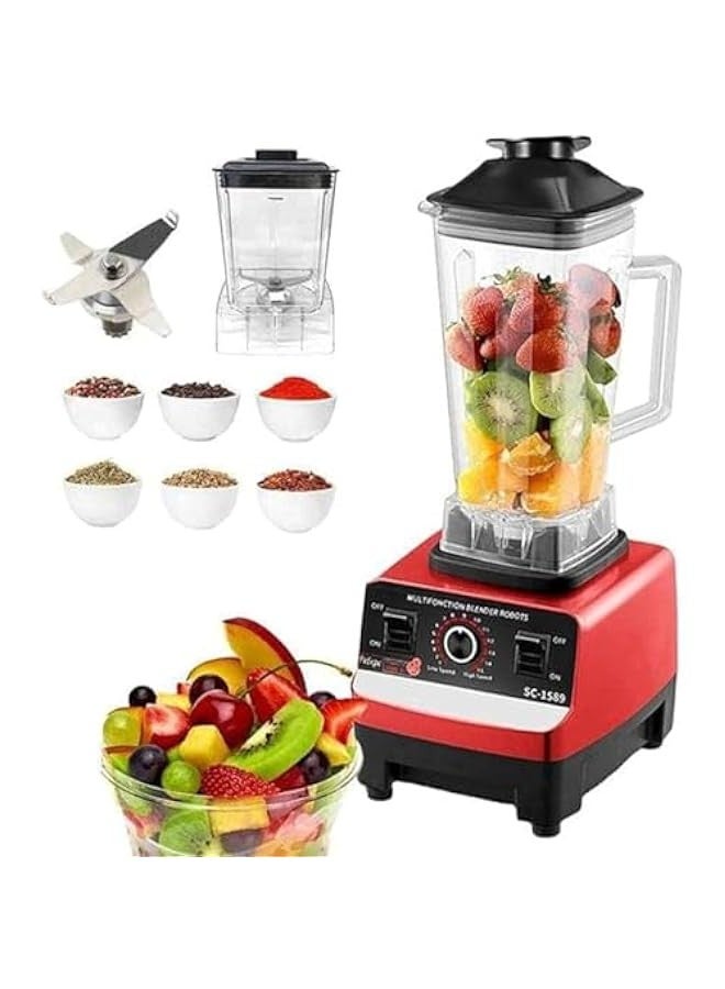 Beauenty Silver Crust 4500W Heavy Duty Commercial Grade Blender: Multifunctional 2-in-1 Juicer Mixer with 2 Jars SC-1589 | Dishwasher Safe, Stainless Steel Blades | Fruit Processor, Grinder, Smoothie Maker - Image 1