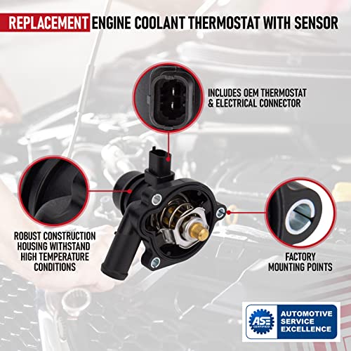 AA Ignition Coolant Thermostat and Housing Assembly with Sensors - Compatible with Chevy Cruze, Limited, Trax, Sonic 1.8L & 1.6L - Replaces 25192228, 55564890, 15-81816, 902-033, 55579951 - Full Aluminum - Image 4