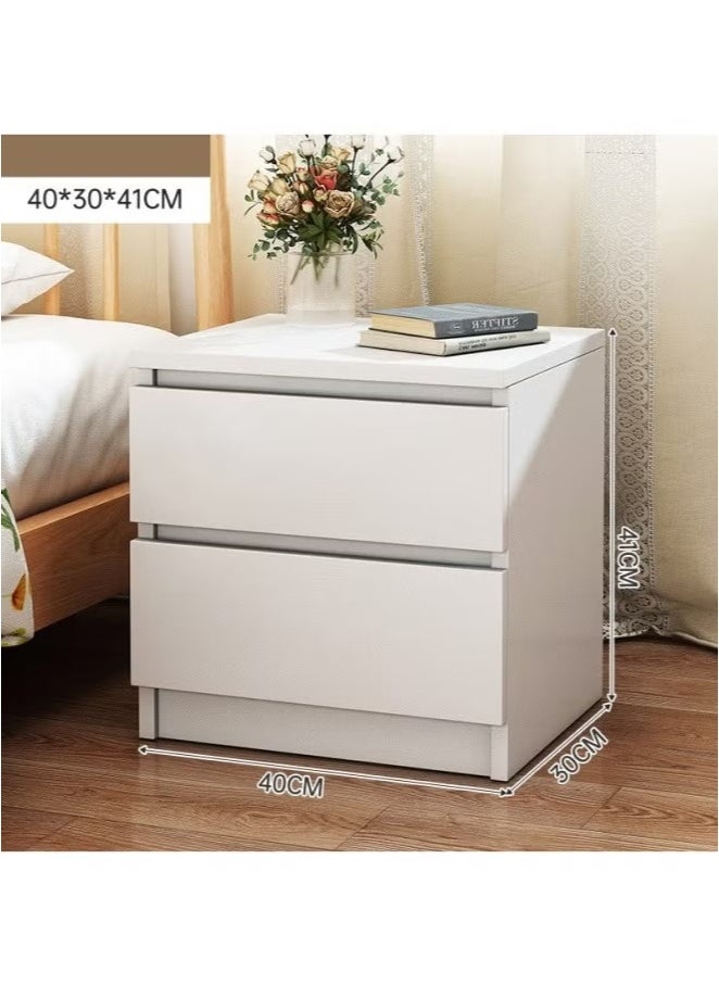 XiuWoo NightStand for Bedroom Rustic Side Table Simple Bedside End Table with 2 Storage Drawers For Home Bedside Coffee Table And Nightstand With Drawer  - Image 5