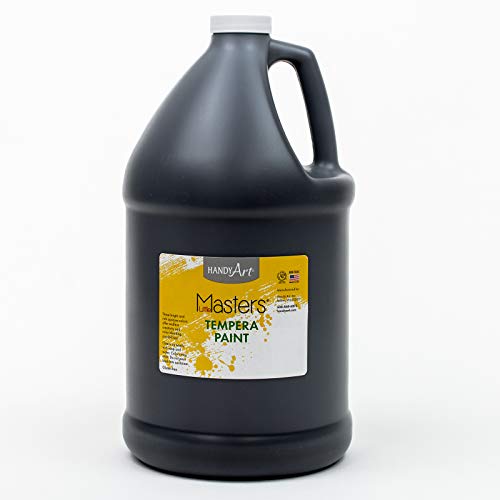 Handy Art Little Masters Tempera Paint, 1 Gallon (Pack of 1), Black 128 Fl Oz - Image 1