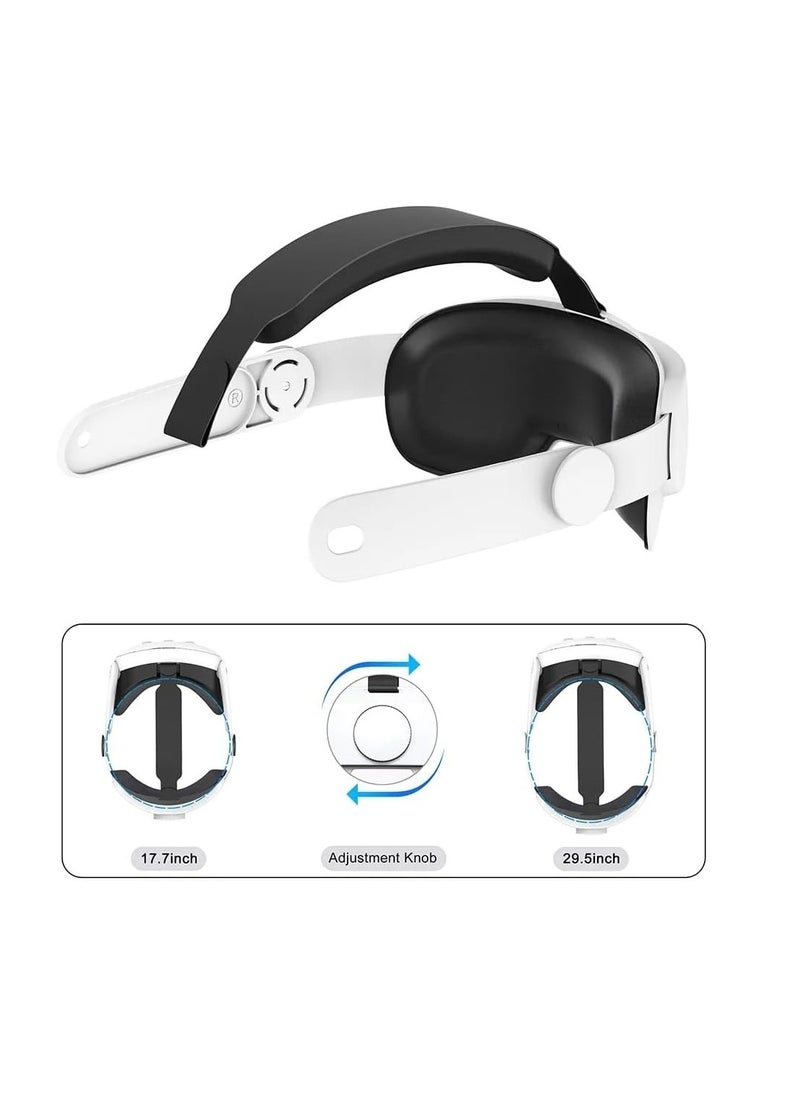 Generic - Head Strap for Meta/Oculus Quest 3, Elite Strap Replacement for Enhanced Comfort, Reduce Facial Pressure, Ergonomic Adjustable Durable Headstrap VR Accessories for Meta/Oculus Quest 3 - Image 1