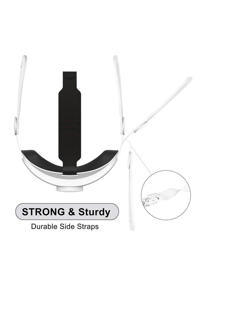 Generic - Head Strap for Meta/Oculus Quest 3, Elite Strap Replacement for Enhanced Comfort, Reduce Facial Pressure, Ergonomic Adjustable Durable Headstrap VR Accessories for Meta/Oculus Quest 3 - Image 1