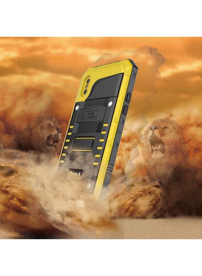 S-TOP Case For iPhone X / XS Metal + Silicone Phone Case with Screen Protector - Image 5