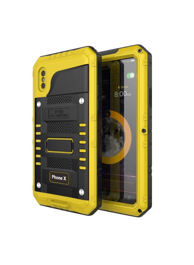 S-TOP Case For iPhone X / XS Metal + Silicone Phone Case with Screen Protector - Image 1