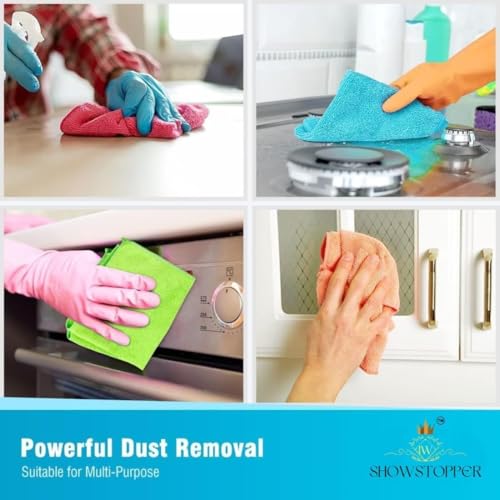Showstopper Microfiber Cleaning Cloth | 20 Pack | Kitchen Cleaning Cloths and Wipes | Dusting Cloth for Home Cleaning | Home Essentials Products | 40cm X 40cm | 6 - Image 4