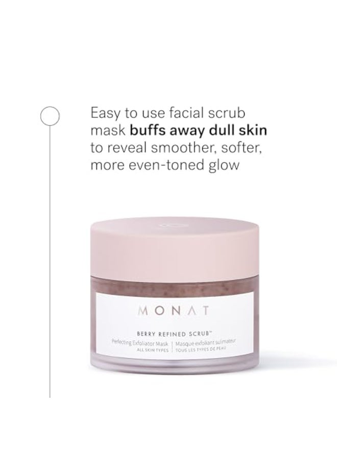 MONAT Berry Refined Scrub Perfecting Exfoliator Mask with SkinBrightening AHAs and Cranberry Seeds 87ml - Image 4