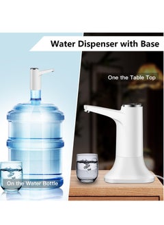 Portable Water Dispenser, 2 in 1 Drinking Water Pump with Base, Universal Pump for 5 Gallon Water Jugs Bottles, Suitable for Home Office Outdoor (Silver White) - pzsku/Z3A1169A5B26375C937EBZ/45/_/1716970992/03ef7a47-ecf4-4e9e-9402-5f9e2122711b