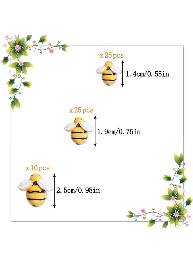 glacely 100 Pcs Tiny Resin Bees Ladybugs,Including 50 Pcs Resin Bee Ornaments 50 Pcs Resin Ladybugs Decors with Storage Box for DIY Crafts Wreath Party Home Decoration - Image 5
