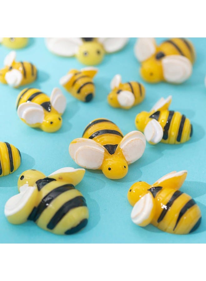 glacely 100 Pcs Tiny Resin Bees Ladybugs,Including 50 Pcs Resin Bee Ornaments 50 Pcs Resin Ladybugs Decors with Storage Box for DIY Crafts Wreath Party Home Decoration - Image 4