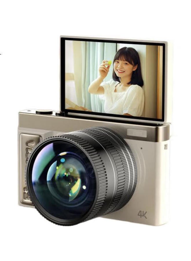 Aigo Patriot E9S Flip Screen Selfie Student Digital Camera Birthday Gift For Girls Entry-Level Micro Single Campus Hd Travel Flat Ccd Pink 128G With Wide-Angle Lens - Image 2