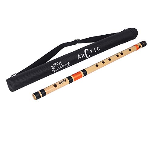 ARCTIC Flutes Swarna C Natural Premium Bamboo Right Hand Flute/Bansuri Size 19 inches with Bag - Image 1