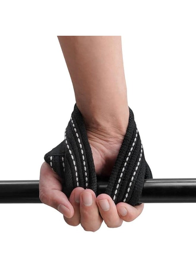 أحزمة شد لرفع الأثقال - دعم قوي للمعصم والقبضة في صالة الألعاب الرياضية - عبوة من قطعتين من أحزمة رفع الأثقال الاحترافية - تدريب القوة وكمال الأجسام - Image 2