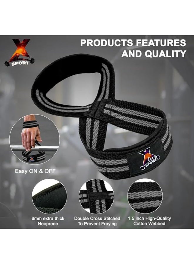 أحزمة شد لرفع الأثقال - دعم قوي للمعصم والقبضة في صالة الألعاب الرياضية - عبوة من قطعتين من أحزمة رفع الأثقال الاحترافية - تدريب القوة وكمال الأجسام - Image 3