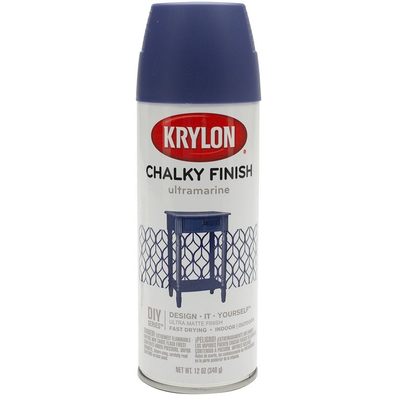 Krylon K04109000 Chalky Finish Spray Paint  Ultramarine  12 Ounce - Image 1