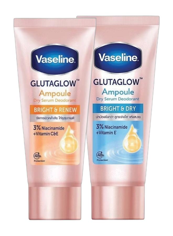 فازلين مجموعة مزيل العرق  جلوتاجلو برايت آند رينيو سيروم جاف - 45 مل & أمبولة جلوتاجلو برايت آند دراي مصل مزيل العرق الجاف - 45 مل - Image 1