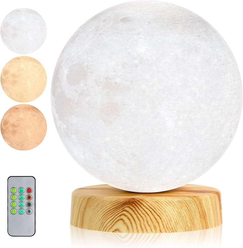 H&B Happy - Light Therapy Lamp 10000 LUX, Sunlight Lamp with 3 Color Temperatures,4 Brightness Levels (Round)