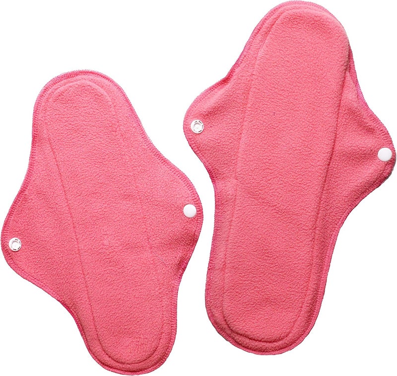 Fabpad Reusable Washable Sanitary Cloth Pads Napkins Eco-Friendly Menstrual Hygiene Solutions (Pack of 4) (Pink, 3 Day Pads + 1 Night Pad+1 Wash Bag) - Image 2