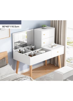 NKX Makeup Vanity Table Dressing Table Flip Mirror With Drawers  - Image 2