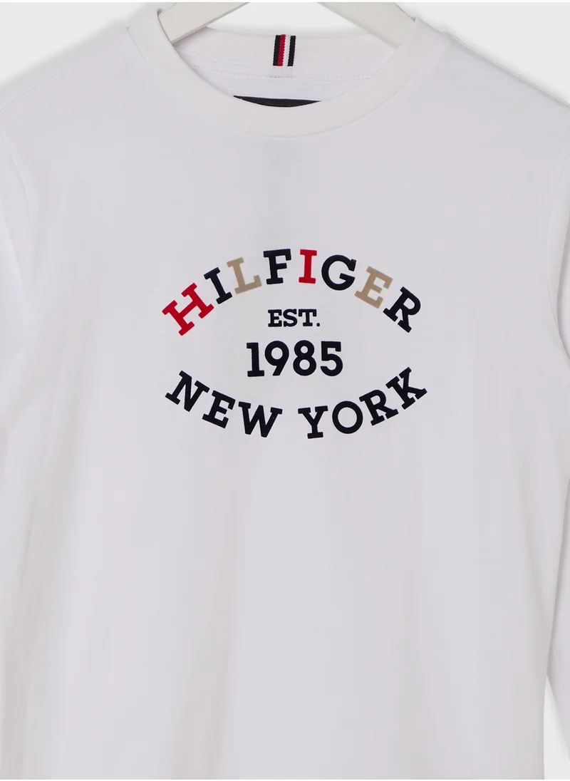 TOMMY HILFIGER MONOTYPE FLOCK REGULAR TEE LS