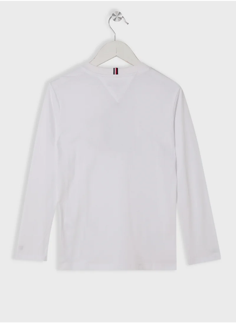 TOMMY HILFIGER MONOTYPE FLOCK REGULAR TEE LS